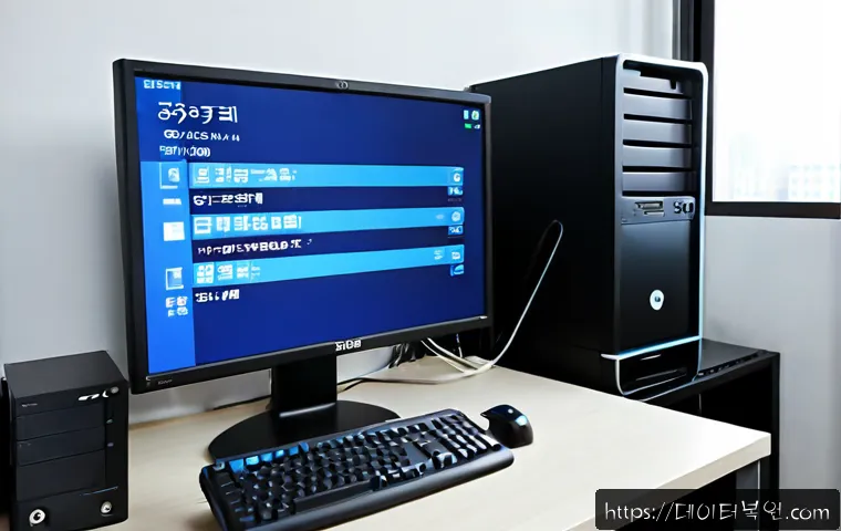 수궁동 DRIVER_PORTION_MUST_BE_NONPAGED - Photorealistic IT support workstation in a compact Sugung-dong apartment office, desktop monitor sho...