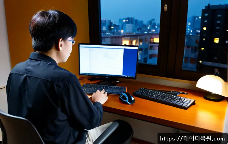 효자동 STATUS_KERNEL_MODULE_ACCESS_DENIED - Photorealistic remote-support workstation in a quiet Hyoja-dong apartment office, a software enginee...