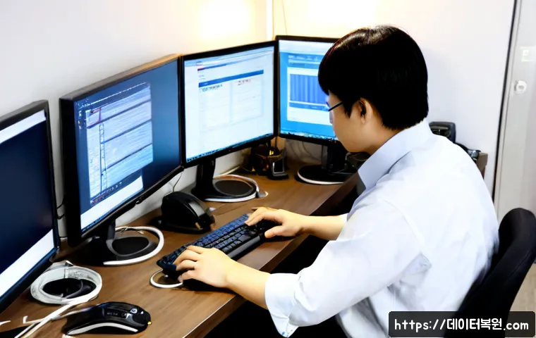 철산동 STATUS_UNSUCCESSFUL - Photorealistic IT support workstation in a modern apartment office near Cheolsan-dong, Korean-style ...