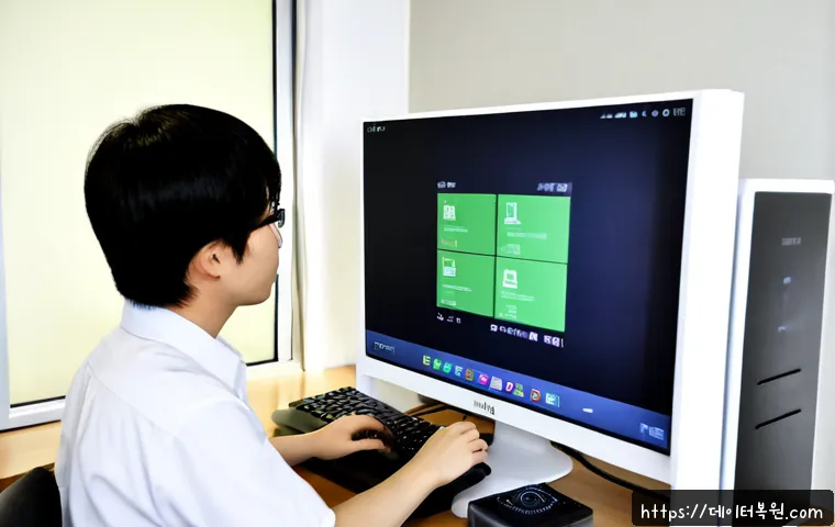 학온동 케이블연결확인 - Photorealistic remote-support workstation in a compact Hakondong apartment office, technician carefu...