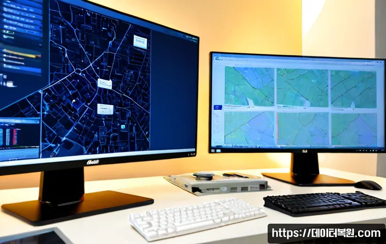 별양동 PAGE_TABLE_CORRUPT - Photorealistic IT support workstation in a modern apartment office near a quiet Korean new-town boul...