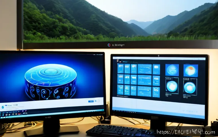 도척면 STATUS_KERNEL_DEBUG_FAILURE - Photorealistic remote IT support workstation in a quiet rural Korean office near low forested hills,...