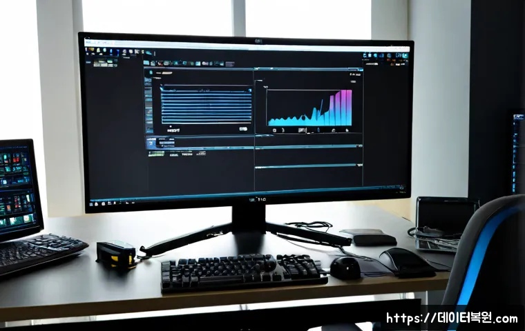 구로구 VIDEO_TDR_FAILURE - Photorealistic IT support workstation in a modern Guro digital industrial office, dual-monitor deskt...
