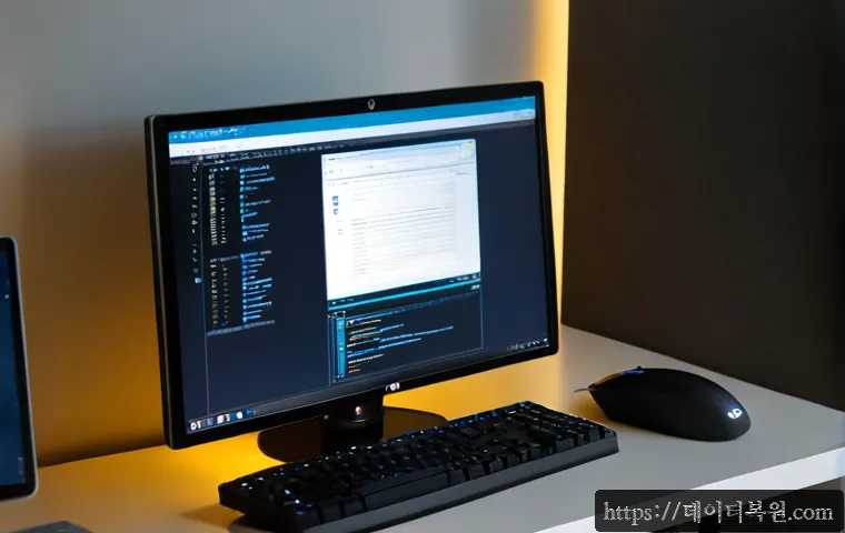 송포동 부팅불가 - Photorealistic IT support scene in a quiet residential apartment workspace, desktop tower opened bes...