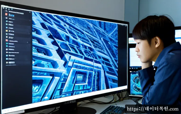 설문동 DRIVER_CORRUPTED_EXPOOL - Photorealistic IT support workstation in a quiet suburban Korean office near Seolmun-dong, dual moni...
