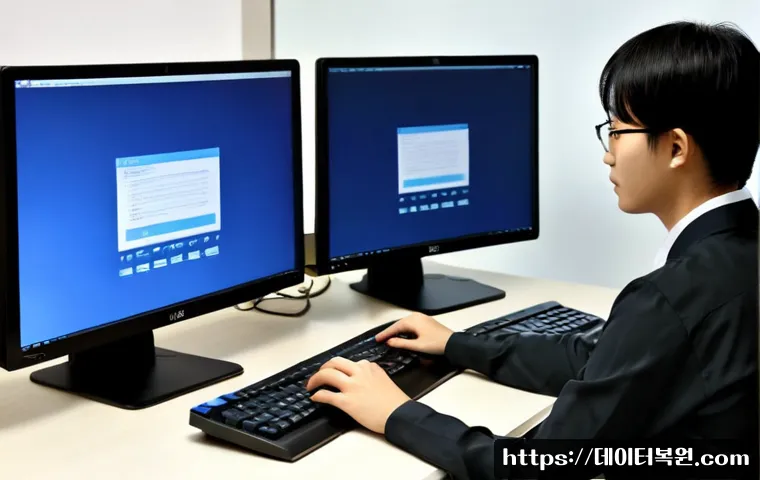 고양동 PROCESS_HAS_LOCKED_PAGES - Photorealistic remote-support specialist at a clean desktop workstation in a quiet Goyang-dong apart...