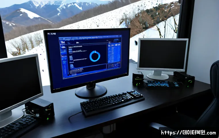 방학동 STATUS_KERNEL_DRIVER_CORRUPTION - Photorealistic IT support workstation in a compact Banghak-dong apartment office, desktop monitor sh...