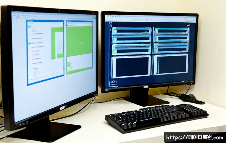 중대동 SESSION3_INITIALIZATION_FAILED - Photorealistic IT support workstation in a compact modern office near a leafy residential district, ...