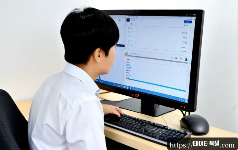 동빙고동 STATUS_KERNEL_MODULE_INVALID - Photorealistic remote-support workstation in a refined Dongbinggo-dong apartment office, desktop mon...
