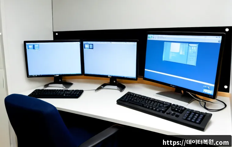 대학동 STATUS_KERNEL_HANDLE_INVALID - Photorealistic university-district apartment workstation in Daehak-dong, dual monitors showing a fro...
