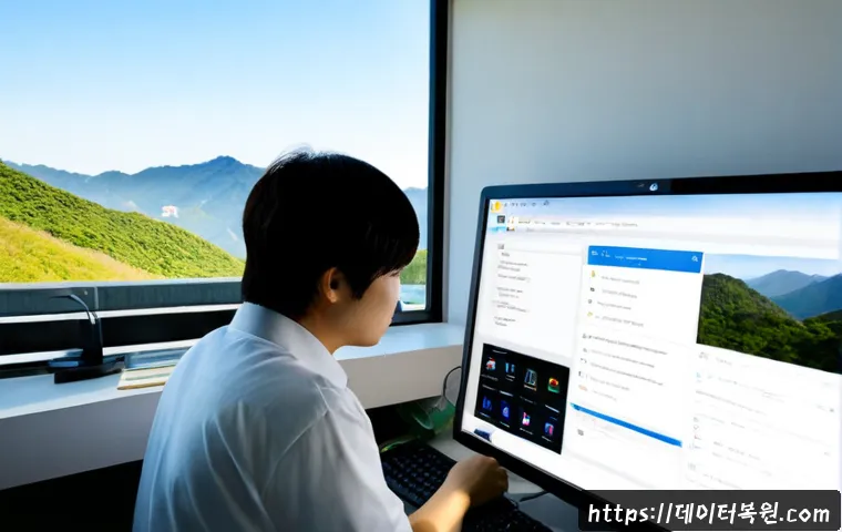 방학동 NTLDR is compressed - Photorealistic IT support workstation in Banghak-dong, desktop tower opened beside a clean monitor s...