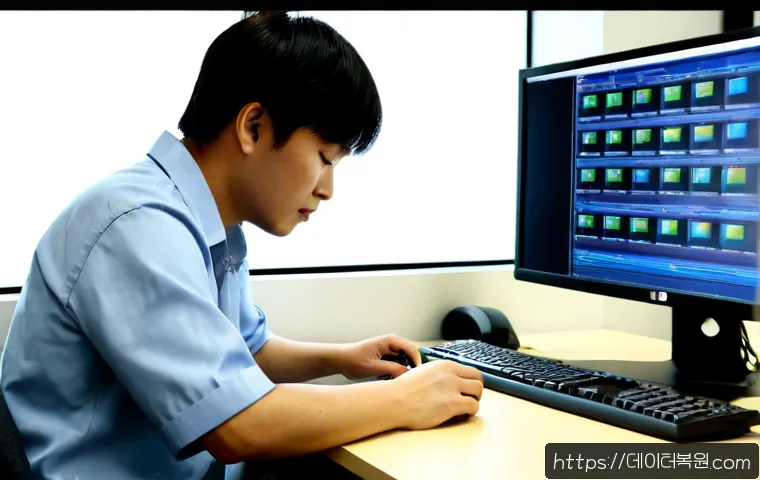 사리현동 centos재설치 포맷  초기화 - Photorealistic IT support workstation in a quiet Sarhyeon-dong apartment office, technician reinstal...