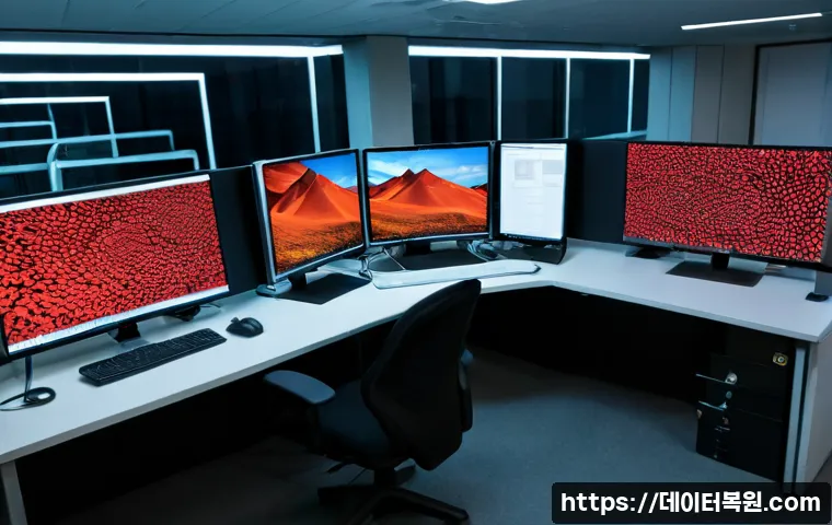 군자동 STATUS_STACK_OVERFLOW - Photorealistic software engineer workstation in a compact university-district office near Gunja-dong...
