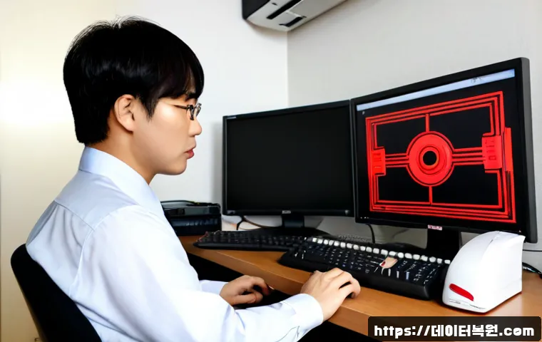 화전동 STATUS_CONNECTION_REFUSED - Photorealistic IT support workstation in a quiet suburban Korean apartment, technician viewing a bla...