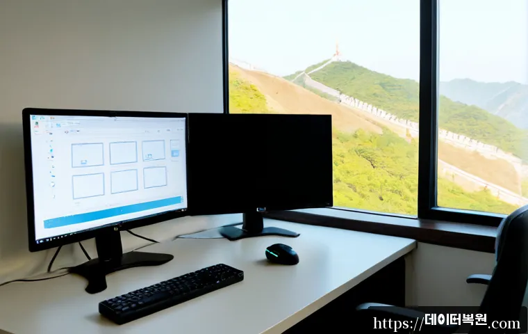 사당동 STATUS_INVALID_SESSION - Photorealistic remote-support workstation in a compact Sadang-dong apartment office, dual monitors s...