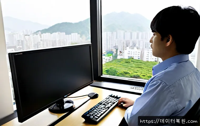 석촌동 STATUS_INSTRUCTION_FAILED - Photorealistic remote-support workstation in a quiet Seokchon-dong apartment office, an IT specialis...