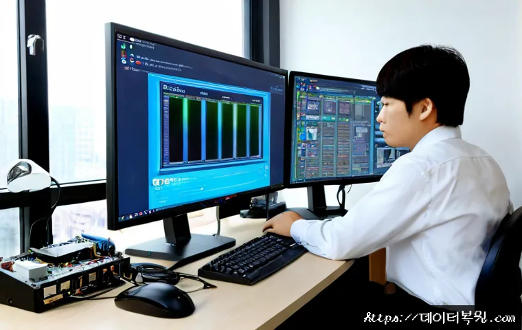 화전동 STATUS_INVALID_LOCK_SEQUENCE - Photorealistic IT support workstation in a compact Hwamyeong-dong style apartment office, dual monit...