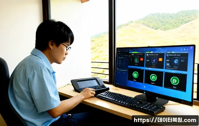 목현동 SESSION3_INITIALIZATION_FAILED - Photorealistic remote-support workstation in a quiet hillside neighborhood apartment, dual monitors ...