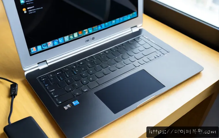 마포구 노트북 laptop 출장방문수리점 - Photorealistic remote laptop repair technician servicing a slim ultrabook on a tidy Mapo apartment d...