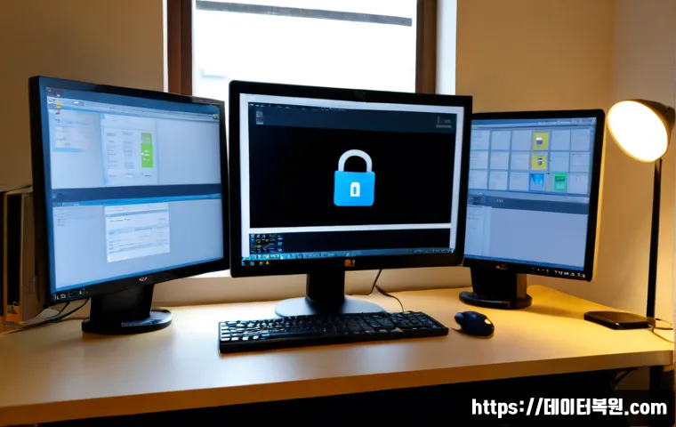 신촌동 STATUS_FILE_LOCK_CONFLICT - Photorealistic remote-support workstation in a compact Sinchon apartment studio, dual monitors showi...
