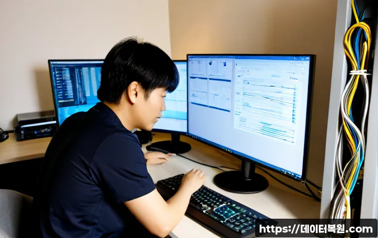 공릉동 CDFS_FILE_SYSTEM - Photorealistic remote-support workstation in a compact Gongneung-dong apartment office, IT technicia...