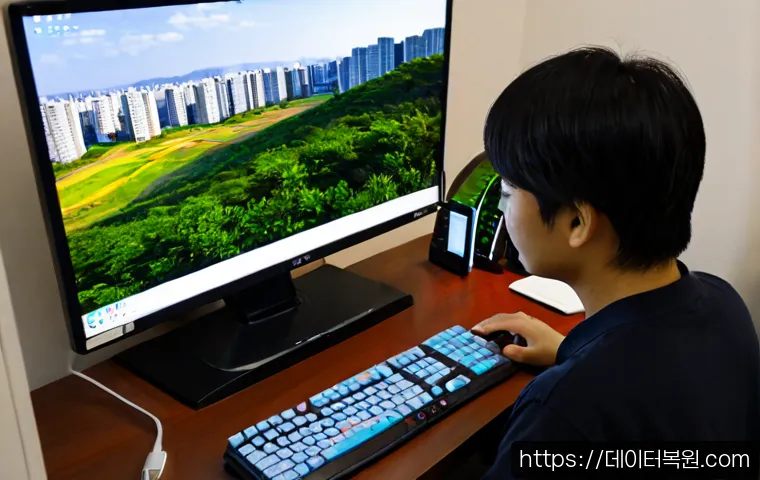 동교동 ubuntu재설치 포맷  초기화 - Photorealistic remote-support workstation in Donggyo-dong, Seoul, a technician reinstalling Ubuntu o...