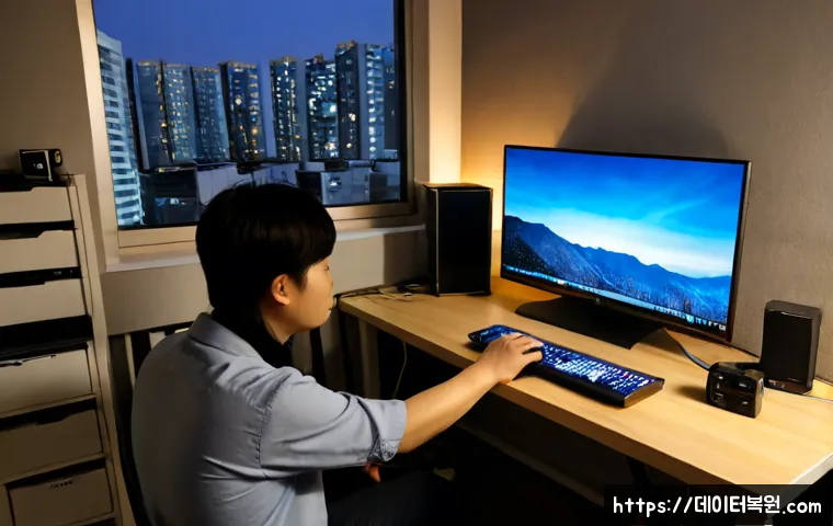 상계동 입력신호가 없습니다 - Photorealistic remote-support workstation in a compact apartment near a quiet northern Seoul residen...