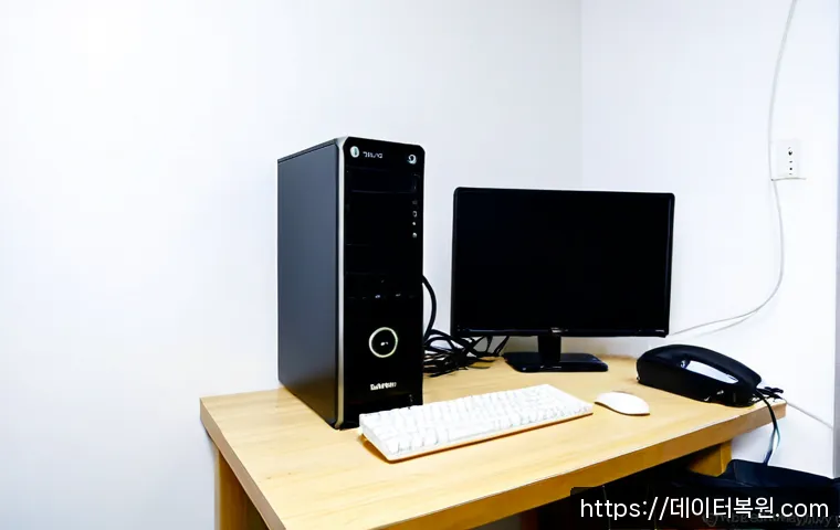 문봉동 중고컴퓨터 pc 출장판매설치 - Photorealistic home visit for a refurbished desktop computer installation in a compact Munbong-dong ...