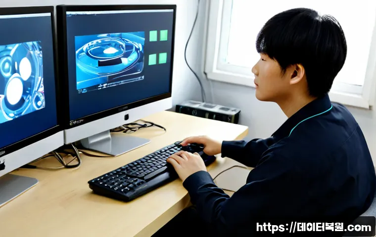 식사동 STATUS_INVALID_OBJECT - Photorealistic remote IT support workstation in a quiet residential district, dual monitors showing ...