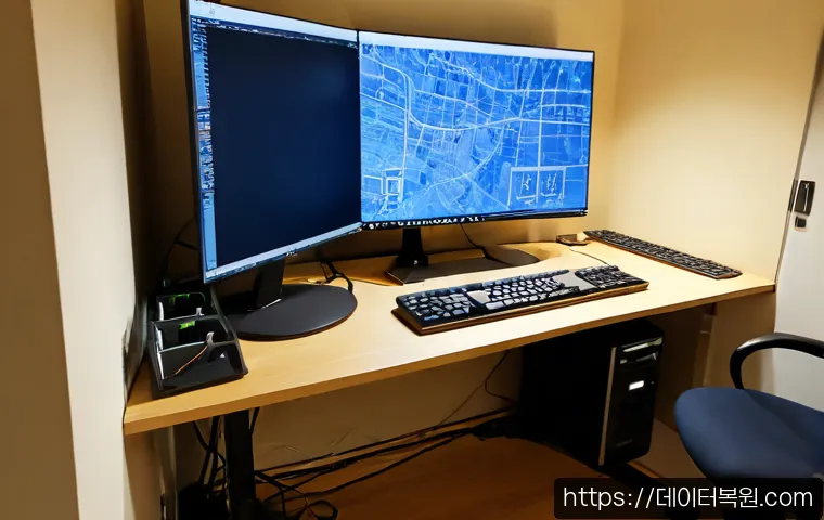 하계동 STATUS_SESSION_TIMEOUT - Photorealistic remote-support workstation in a quiet apartment office near a leafy northeastern Seou...
