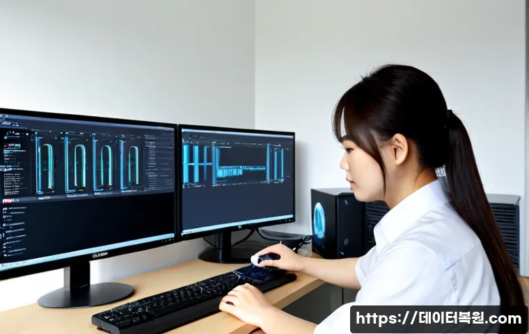 다산동 케이블연결확인 - Photorealistic IT support workstation in a modern Dasan-dong apartment, technician checking an Ether...