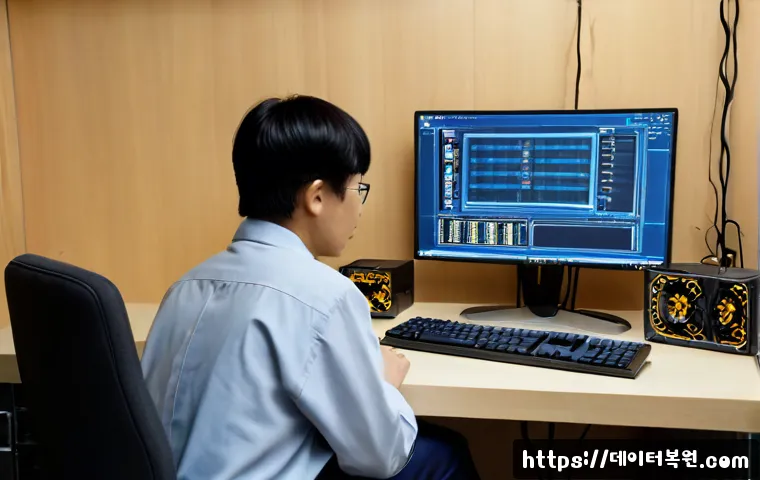 인사동 HAL_INITIALIZATION_FAILED - Photorealistic IT support workstation in a quiet Insadong-inspired traditional interior, desktop PC ...