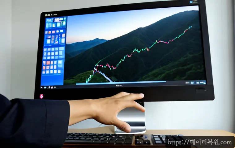삼각산동 Press Ctrl Alt Del to restart - Photorealistic IT support workstation in a quiet Samgaksan-dong apartment office, desktop monitor sh...