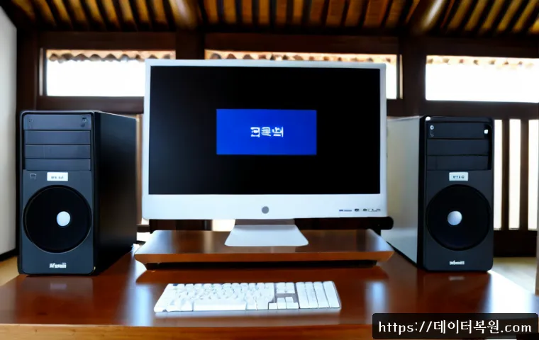 팔판동 pc에 문제가 발생하여 다시 시작해야 합니다 - Photorealistic desktop support scene in a quiet Palpan-dong home office, modern workstation monitor ...