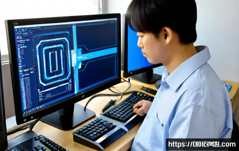 도림동 STATUS_MEMORY_VIOLATION - Photorealistic IT support workstation in a compact apartment office near a quiet Seoul residential a...