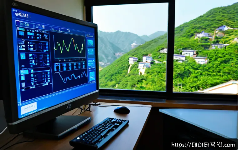 서대문구 KERNEL_MODE_HEAP_CORRUPTION - Photorealistic remote IT support workstation in a compact Seodaemun office, desktop monitor showing ...