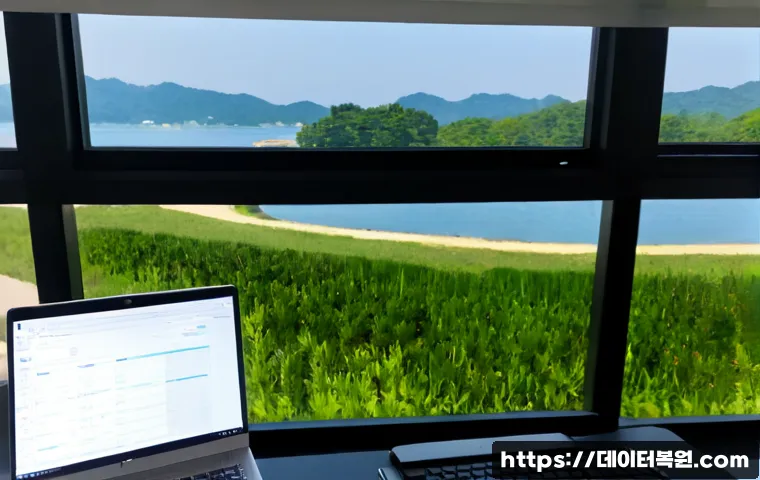 송파구 STATUS_FLOAT_DIVIDE_BY_ZERO - Photorealistic IT support workstation in Songpa-gu, dual monitors showing a clean abstract office da...