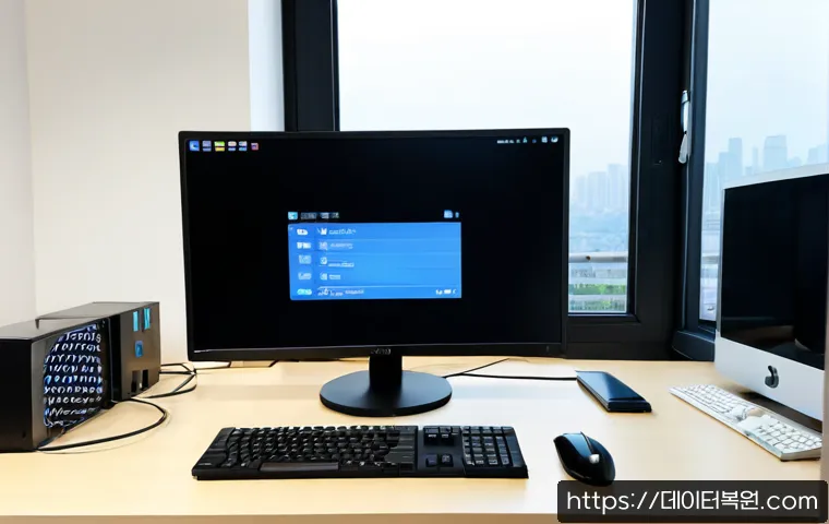 은천동 SESSION_HAS_NO_PAGEFILE - Photorealistic remote IT support workstation in a compact Eunchon-dong apartment office, dual monito...