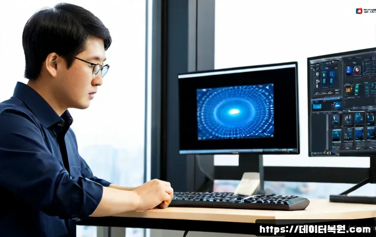 대현동 STATUS_KERNEL_MODULE_NOT_FOUND - Photorealistic IT support workstation in a compact Daehyeon-dong university-area office, technician ...
