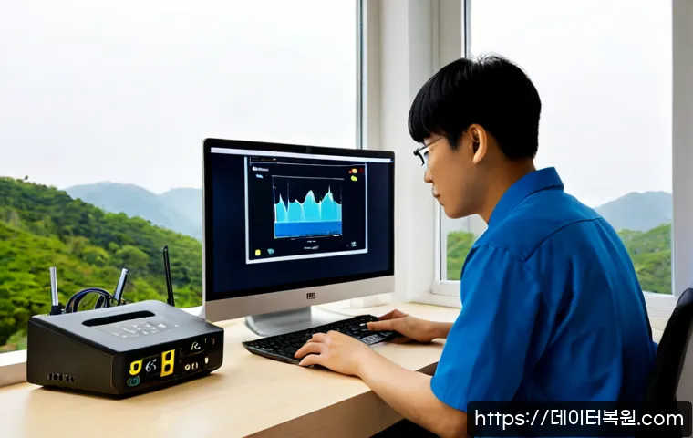 인헌동 신호없음 - Photorealistic remote-support workstation in a compact apartment near a wooded hillside neighborhood...