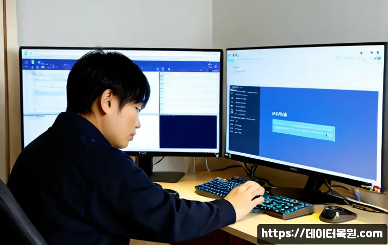 등촌동 출장방문윈도우 windows 설치 - Photorealistic remote IT technician installing a desktop operating system on a clean workstation in ...