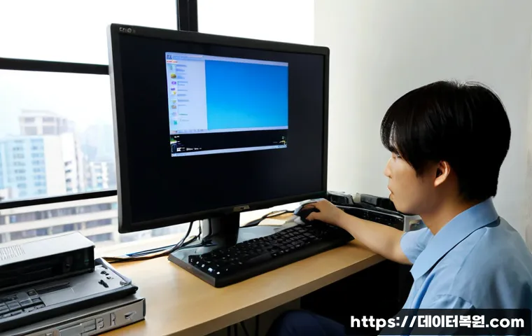 신도동 부팅불가 - Photorealistic remote computer support workstation in Sindong-dong, a desktop tower opened beside a ...