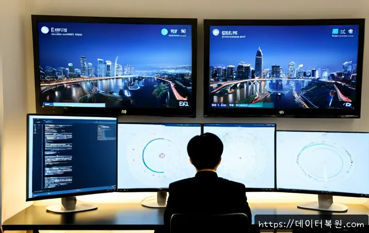공덕동 STATUS_FLOAT_INEXACT_RESULT - Photorealistic IT support specialist at a modern workstation near Gongdeok, Seoul, examining a dual-...