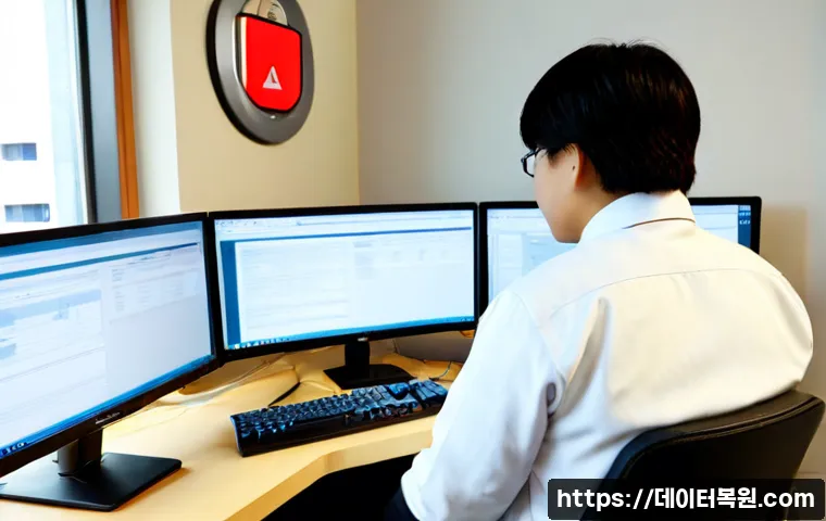 북가좌동 STATUS_MEMORY_ACCESS_DENIED - Photorealistic IT support workstation in a compact North Gajwa apartment office, dual monitors showi...