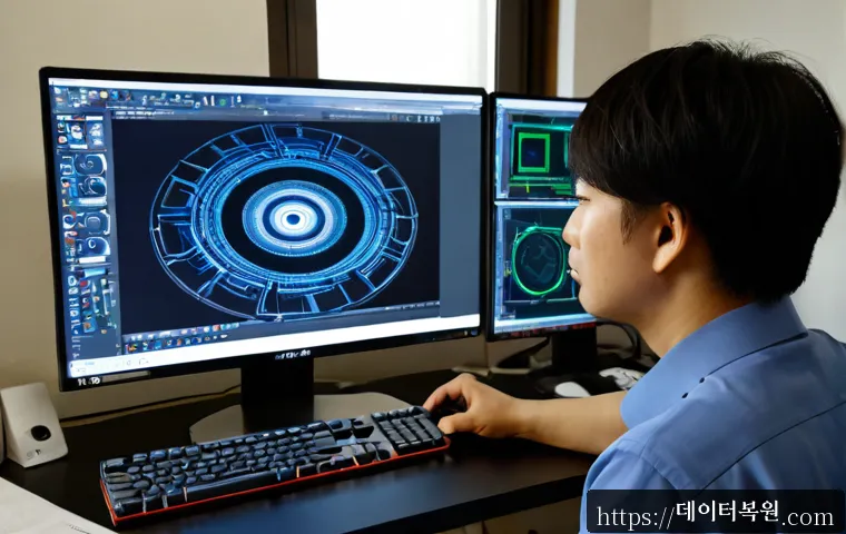 청암동 워크스테이션출장방문수리점 - Photorealistic on-site workstation repair in a compact Cheongam-dong apartment office, technician ca...
