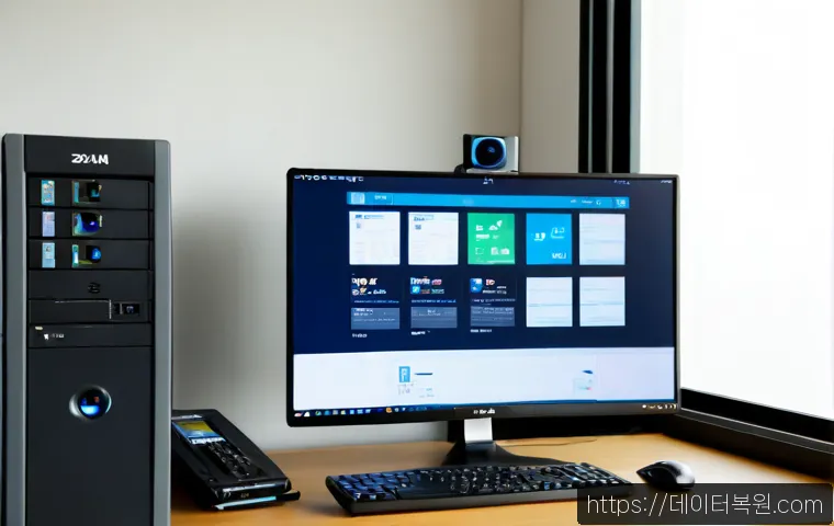 남학동 BUGCODE_USB_DRIVER - Photorealistic IT support workstation in a compact Namhak-dong office, technician reconnecting a USB...
