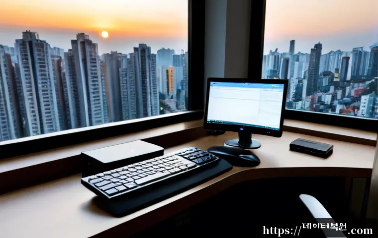 왕십리 해킨토시 재설치 포맷  초기화 - Photorealistic remote-support workstation in a compact Wangsimni apartment office, sleek all-in-one ...