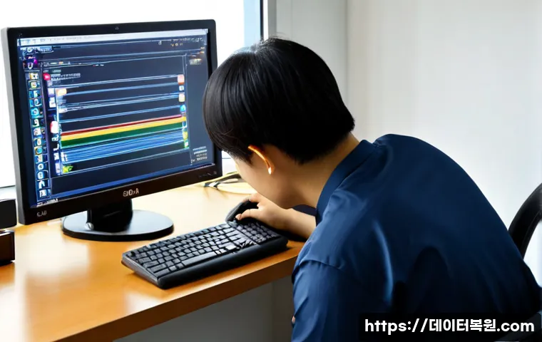 덕양구 IO_DEVICE_ERROR - Photorealistic IT support workstation in a quiet Deogyang-gu apartment office, technician examining ...