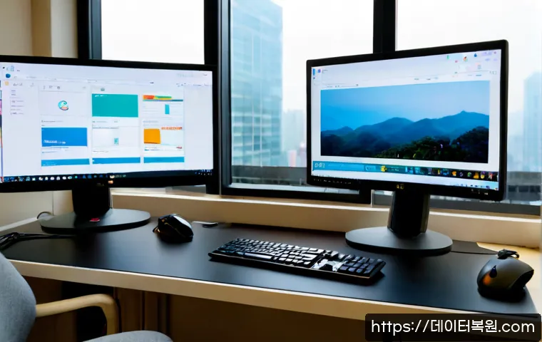 숭인동 STATUS_FLOAT_OVERFLOW - Photorealistic remote-support workstation in a compact Sungin-dong apartment office, dual monitors s...