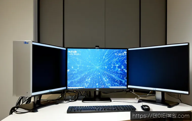 북아현동 STATUS_DRIVER_ENTRYPOINT_NOT_FOUND - Photorealistic remote IT support workstation in a compact Bukahyeon-dong apartment office, dual moni...